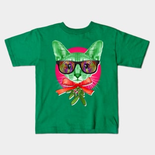 Meow Mistletoe Kids T-Shirt